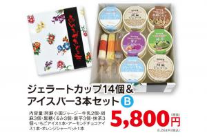 熊本あいす ジェラートカップ14個&アイスバー3本セット